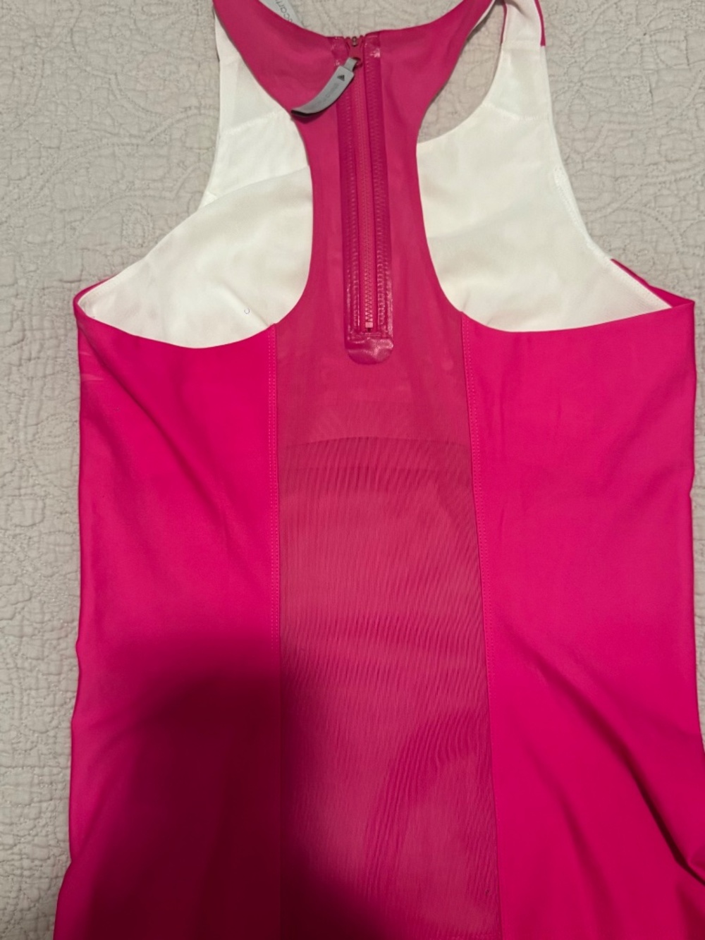 Adidas by Stella McCartney White and Pink Racerback Tank Top - Picture 5 of 5